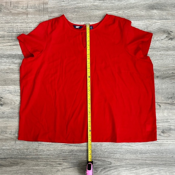 Lands End Flowing Red Blouse Sz 26W - Picture 5 of 9